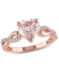 Rina Limor 10k Rose Gold 1.79 Ct. Tw. Diamond & Morganite Engagement Ring - Pink