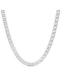 Italian Silver - Miami Cuban Necklace - Lyst