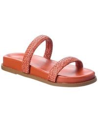 SCHUTZ SHOES - Ruby Leather Flat Sandal - Lyst