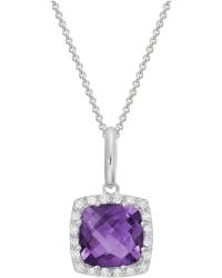 Diamond Select Cuts - 14k Diamond .10 Ct. & 1.83 Ct. Amethyst Necklace - Lyst