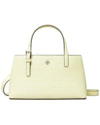 Tory Burch - Emerson Embossed Mini Leather Tote - Lyst