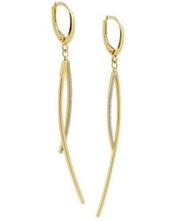 Maitre De Diamant - 18K Sculpted Two-Tone Drop Earrings - Lyst