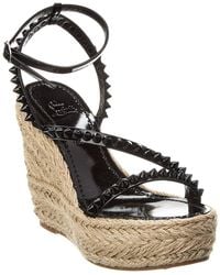Christian Louboutin - Mafaldina Zeppa 120 Leather Wedge Sandal - Lyst