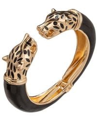 Eye Candy LA - Crystal Double Leopard Cuff Bracelet - Lyst