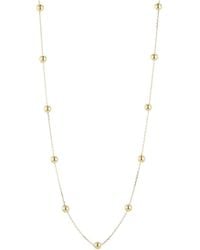 Ember Fine Jewelry - 14K Ball Station Necklace - Lyst