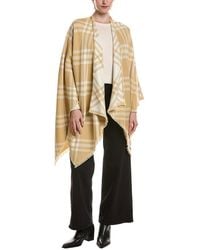 Burberry - Check Silk, Wool, & Cashmere-Blend Cape - Lyst