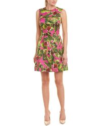 Dolce & Gabbana Brocade Silk-blend A-line Dress - Purple