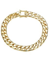 Genevive Jewelry - Rachel Glauber 14K Plated Curb-Link Bracelet - Lyst