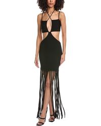 LAPOINTE - Crepe Matte Cutout Strap Midi Dress - Lyst