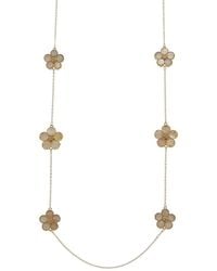 Juvell - Plated Lab-Grown Mother Of Pearl Cz Clover Necklace - Lyst