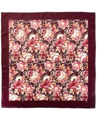 Chloé - The Roses Square Silk Twill Scarf - Lyst
