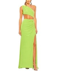 Mac Duggal - Cut Out One Shoulder Ruched Back Gown - Lyst