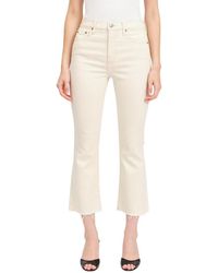 Daze Denim - Shy Girl Raw Cut High Rise Crop Kick Flare Jean - Lyst