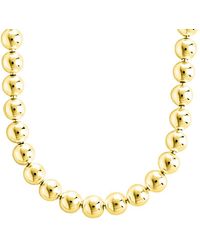Sterling Forever - 14K Plated Basia Dainty Beaded Chain Necklace - Lyst