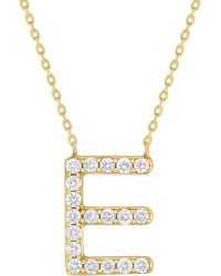 Sabrina Designs - 14K 0.34 Ct. Tw. Diamond E Initial Pendant - Lyst