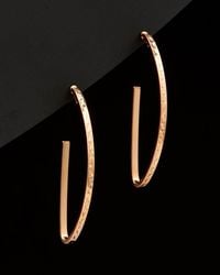 Italian Gold - 14K Italian Rose Open Hoops - Lyst