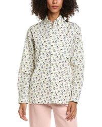 Prada - Printed Poplin Shirt - Lyst