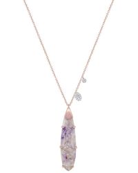 Meira T - 14K Rose 11.09 Ct. Tw. Diamond & Jasper Necklace - Lyst