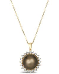 Le Vian - Chocolate Pearls® 14k 0.42 Ct. Tw. Diamond & 10-11mmmm Pearl Pendant - Lyst