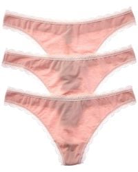 Wacoal - B. Tempt'D By 3Pk Inspired Eyelet Thong - Lyst