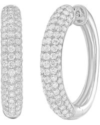 Diana M. Jewels - Diana M. 14K 5.00 Ct. Tw. Lab-Grown Diamond Hoop Earrings - Lyst