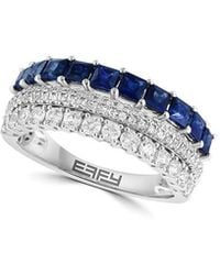 Effy Fine Jewelry - 14K 1.36 Ct. Tw. Diamond & Sapphire, Sapphire Ring - Lyst
