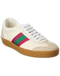 Gucci - Leather & Suede Sneaker - Lyst