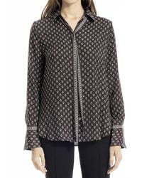 Max Studio - Button Front Blouse - Lyst