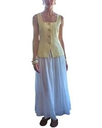 Moon River - Square Neck Open Front Vest Twofer Dress - Lyst