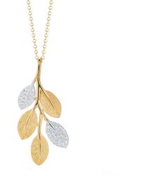 Reiss - 14k 0.21 Ct. Tw. Diamond Pendant Necklace - Lyst