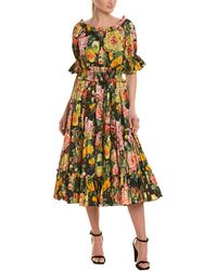 Dolce & Gabbana Smocked A-line Dress - Black