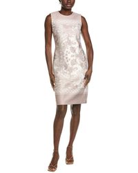 Anne Klein - Printed Scuba Sheath Dress - Lyst