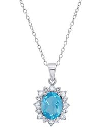 MaxColor - 2.10 Ct. Tw. Swiss Topaz Pendant Necklace - Lyst
