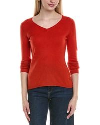 Sofiacashmere - Modern V-Neck Wool & Cashmere-Blend Sweater - Lyst