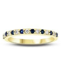 LEVARON - 14K 0.35 Ct. Tw. Diamond & Sapphire Stackable Ring - Lyst