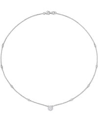 Diamond Select Cuts - 14K 0.49 Ct. Tw. Diamond Floral Cluster Necklace - Lyst