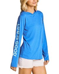 Life Is Good. - Long Sleeve Hooded Sun Crusher Shirt - Lyst