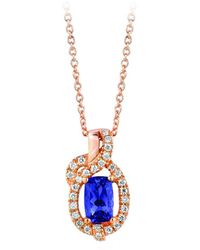 Le Vian - Le Vian 14k Strawberry Gold 0.51 Ct. Tw. Diamond & Tanzanite Pendant Necklace - Lyst