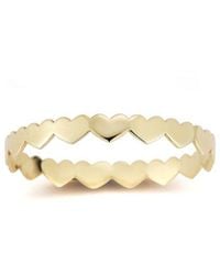 Ember Fine Jewelry - 14k Flat Heart Band Ring - Lyst