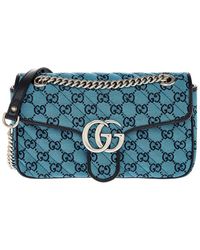 Gucci - GG Marmont Small Canvas Shoulder Bag - Lyst