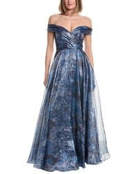 Rene Ruiz - Off-The-Shoulder Metallic Gown - Lyst