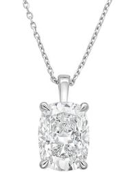 Diana M. Jewels - 14K 3.00 Ct. Tw. Lab-Grown Diamond Solitaire Pendant - Lyst