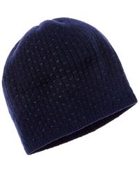 Portolano - Whipstitched Lurex Cashmere Hat - Lyst
