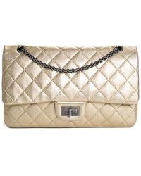 Chanel - Metallic Quilted Calfskin Leather 2.55 Reissue Double Flap Bag, Nwt (Authentic Pre-Owned) - Lyst
