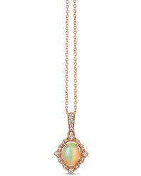 Le Vian - Le Vian 14k Rose Gold 0.77 Ct. Tw. Diamond & Opal Pendant Necklace - Lyst