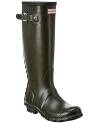 hunter shiny black boots