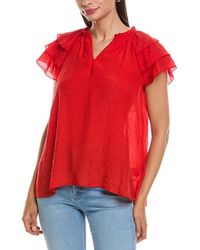 Nanette Lepore - Tiered Sleeve Blouse - Lyst