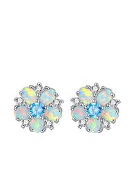 Liv Oliver - Silver Plated 20.75 Ct. Tw. Opal Cz Earrings - Lyst