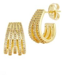 Glaze Jewelry - 18k Plated Cz Earrings - Lyst