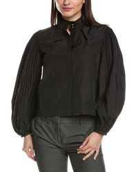 10 Crosby Derek Lam - Lupa Pleated Sleeve Top - Lyst